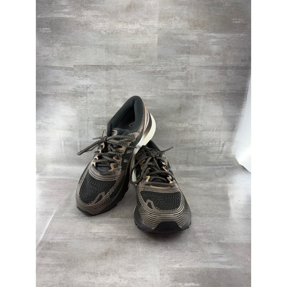 ASICS Gel-Nimbus 21 Platinum Black Rose Gold Running Shoes 1022A238 Women Sz 7.5